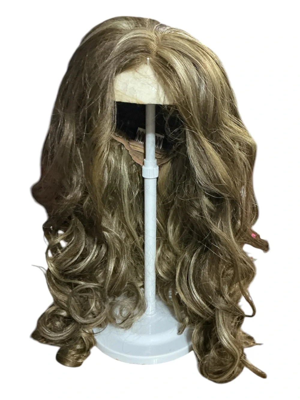 CSC Carry. Synthetic Long Curly Wig in Ash Blonde.